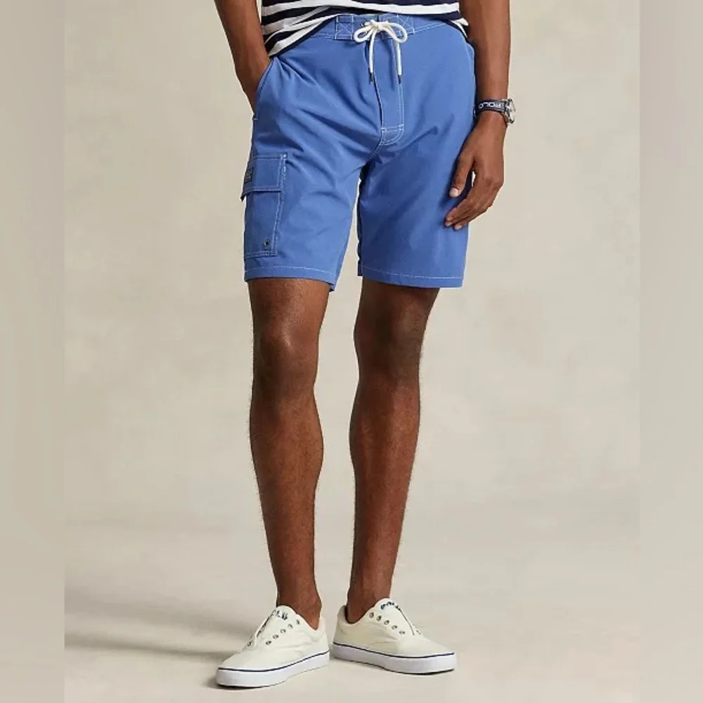 NWT Polo by Ralph Lauren 8-1/2-Inch Kailua Classic-Fit Blue Swim Trunks Sz XXL
